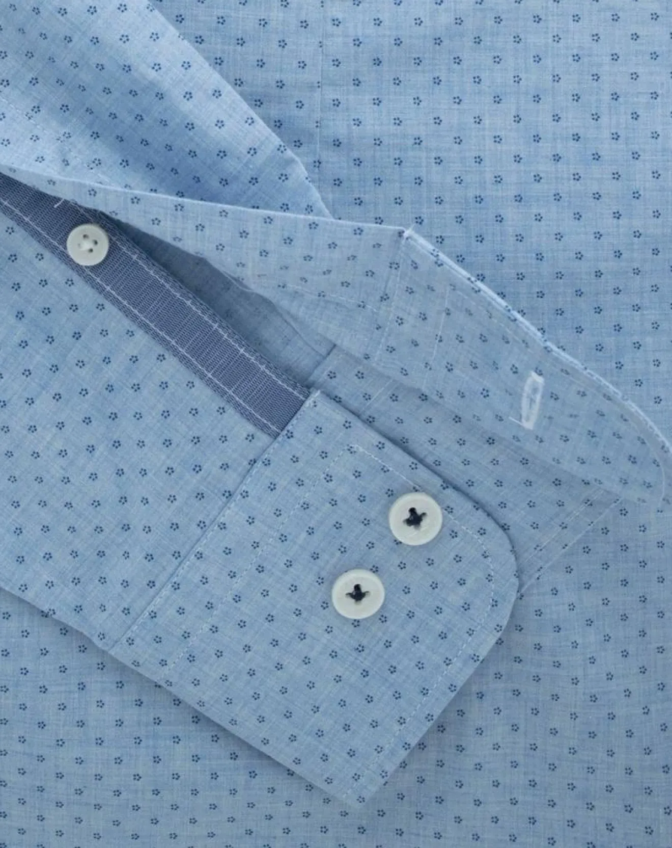 New Hackett London Chemise Slim Fit en Popeline imprimée floral bleu ciel