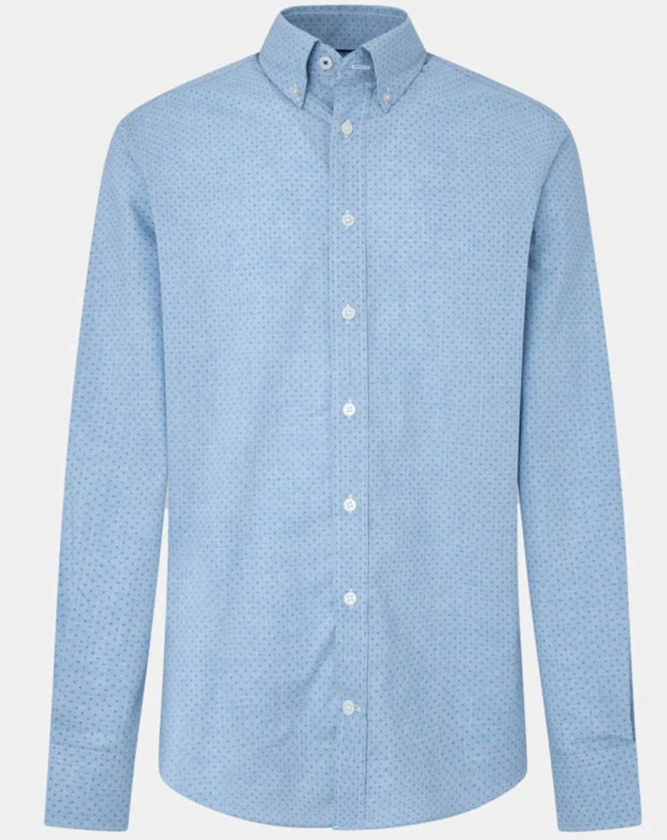 New Hackett London Chemise Slim Fit en Popeline imprimée floral bleu ciel