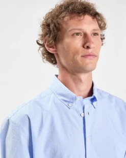 Homme Hackett London Chemise Slim Fit Fil Coupé imprimée bleue