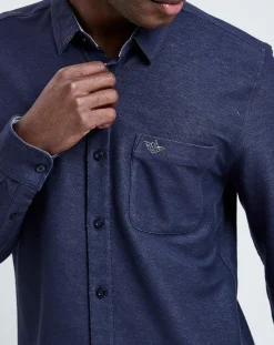 Homme Dockers Chemise Slim Fit Flex rayures bleu foncé/blanc