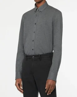 Hackett London Chemise Slim Fit gris moyen