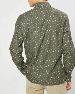 Homme Hackett London Chemise Slim Fit imprimée kaki