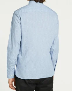Outlet Hackett London Chemise Slim Fit imprimée Color bleu ciel