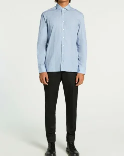 Outlet Hackett London Chemise Slim Fit imprimée Color bleu ciel