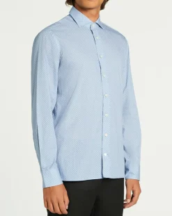 Outlet Hackett London Chemise Slim Fit imprimée Color bleu ciel