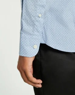 Outlet Hackett London Chemise Slim Fit imprimée Color bleu ciel