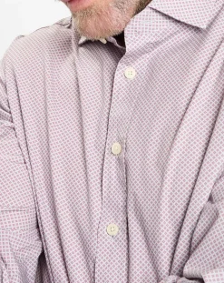 New Hackett London Chemise Slim Fit imprimée gris/bordeaux