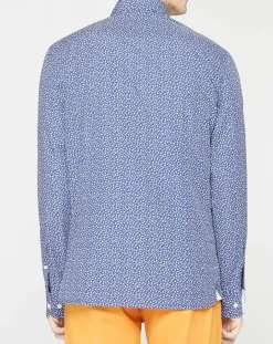 Homme Hackett London Chemise Slim Fit imprimée bleu foncé