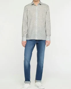 Homme Hackett London Chemise Slim Fit imprimée bleu ciel