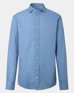 Clearance Hackett London Chemise Slim Fit imprimée bleue