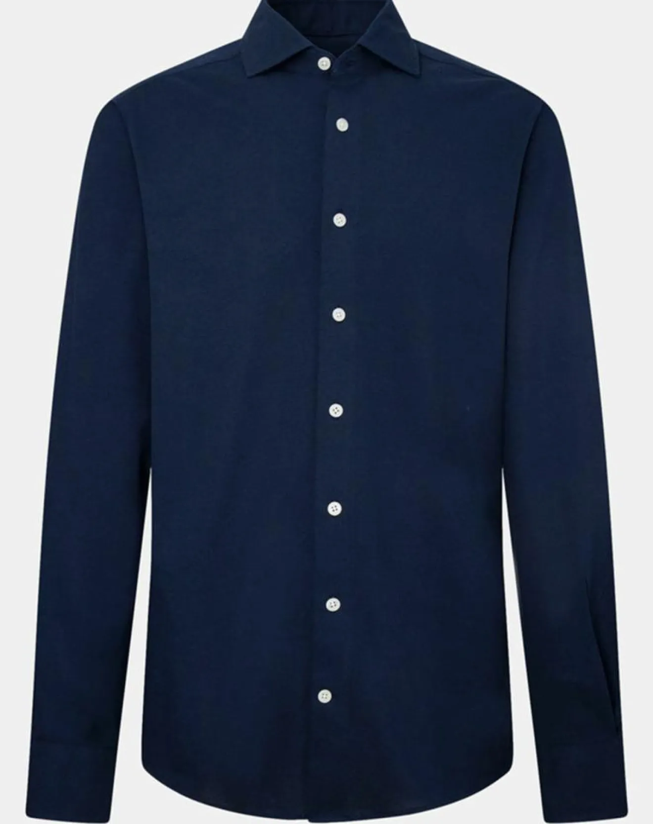 Hot Hackett London Chemise Slim Fit manches longues piquée unie bleu foncé