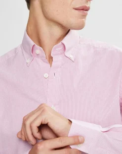 Sale Hackett London Chemise Slim Fit Milleraie Oxford blanc/rose