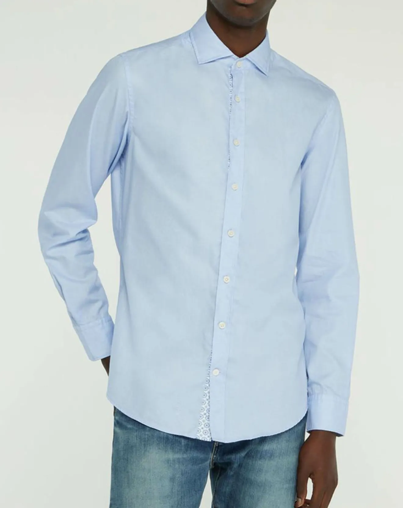 Hot Hackett London Chemise Slim Fit Oposit Arabesk bleu clair