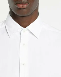 Clearance Hackett London Chemise Slim Fit Patch Coude blanche