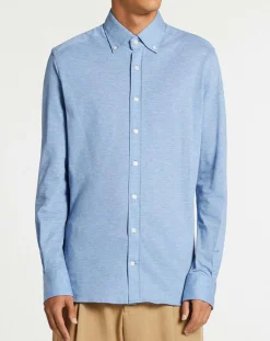 Discount Hackett London Chemise Slim Fit polo piqué bleu moyen
