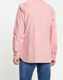 Homme Hackett London Chemise Slim Fit Pop à micro vichy rouge/blanc