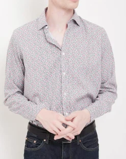 Femme Hartford Chemise Slim Fit Sammy imprimée beige/bleu/rouge