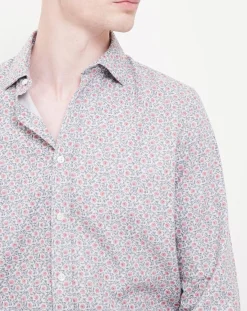 Femme Hartford Chemise Slim Fit Sammy imprimée beige/bleu/rouge