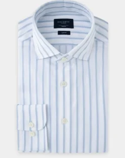 Homme Hackett London Chemise Slim Fit Smart à rayures bleu/blanc