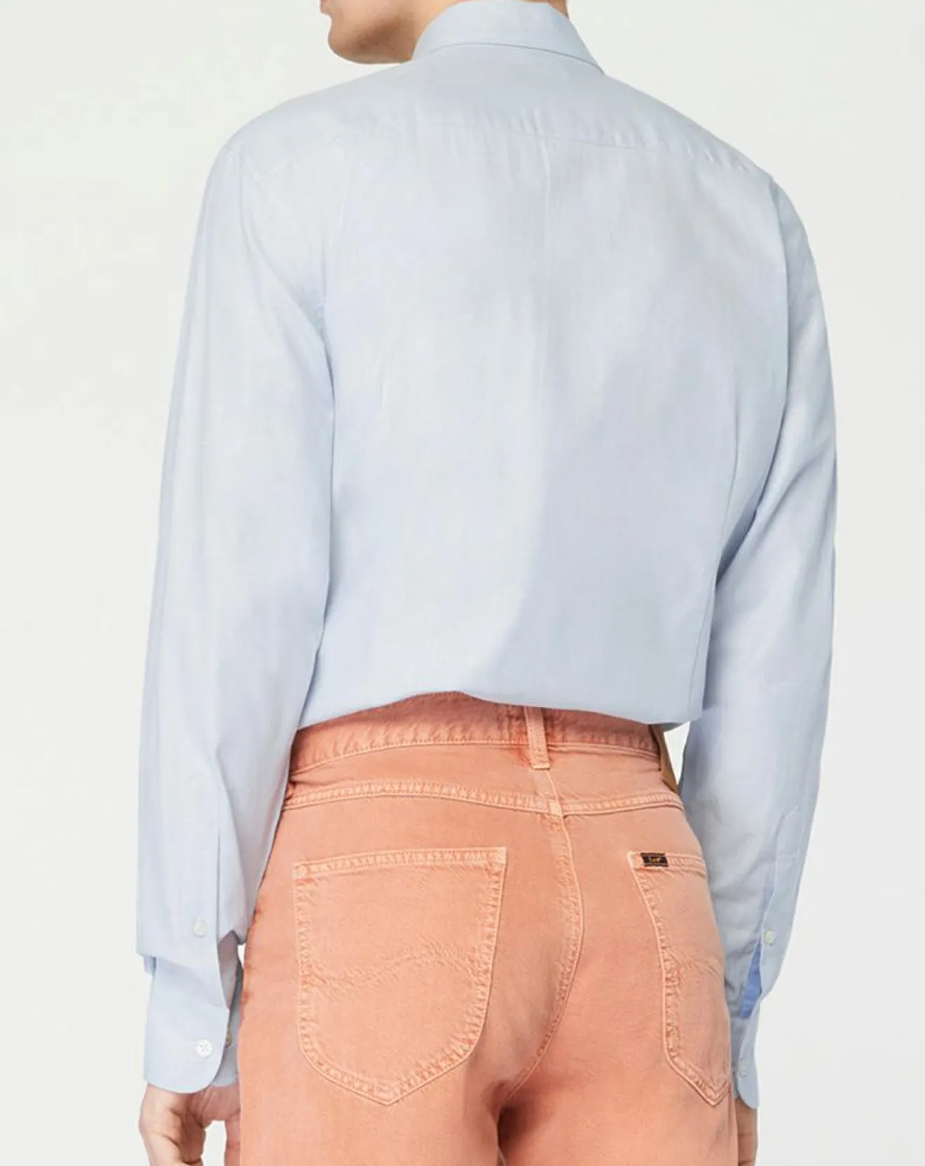 Femme Hackett London Chemise Slim Fit Texturée bleu clair