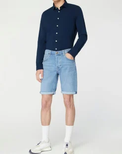 Homme Hackett London Chemise Slim Fit Unie Piquée bleu marine