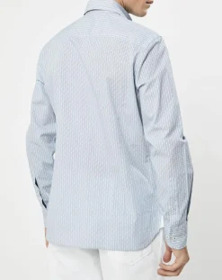 Homme Hackett London Chemise Slim Fit Vague imprimée bleue