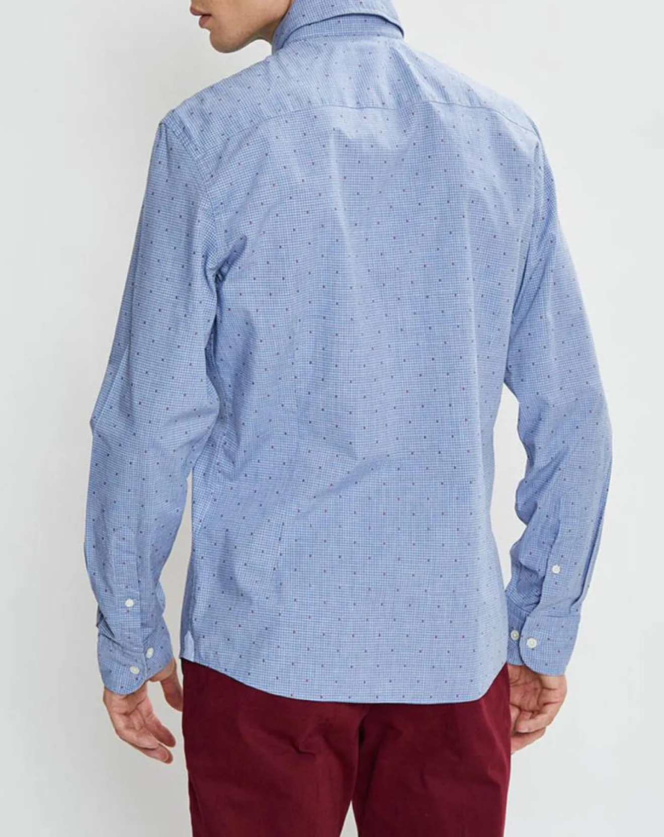 Clearance Hackett London Chemise Slim Fit Wash fil coupé bleue