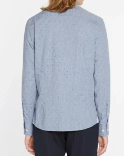 Clearance Hackett London Chemise Slim Fit Wash fil coupé bleue