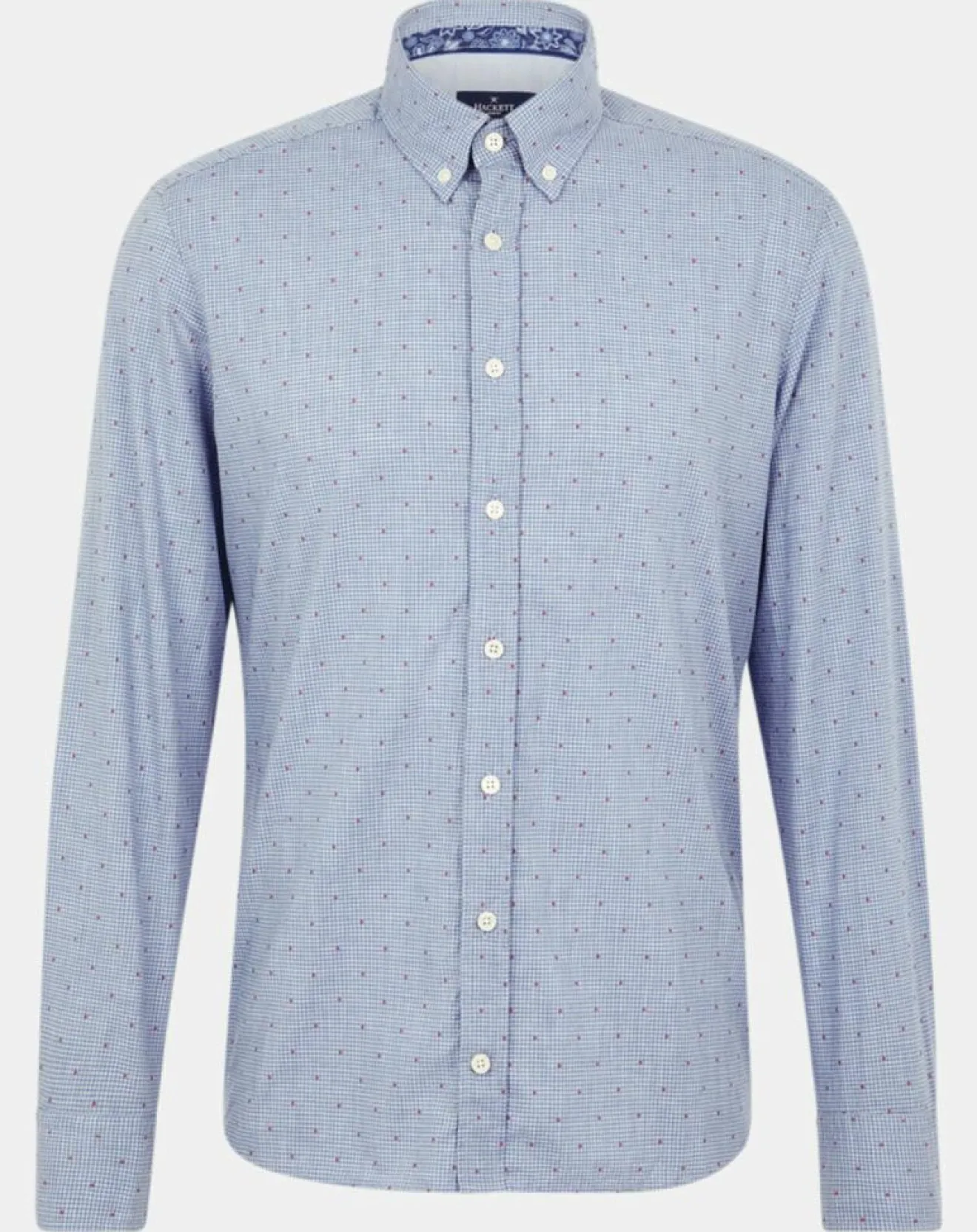 Clearance Hackett London Chemise Slim Fit Wash fil coupé bleue