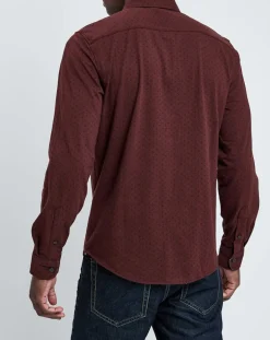 Clearance Dockers Chemise Slim Flex motifs rouge foncé/marine