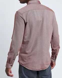 Discount Dockers Chemise Slim Flex rayures rouge/blanc