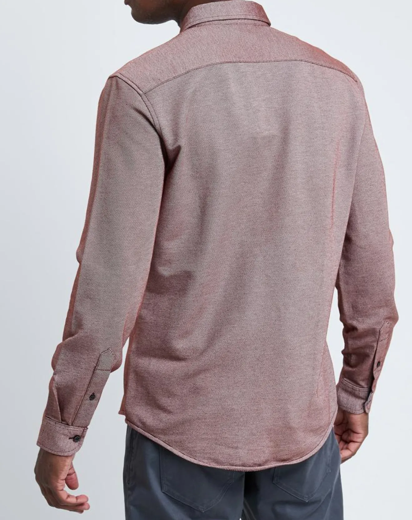 Discount Dockers Chemise Slim Flex rayures rouge/blanc