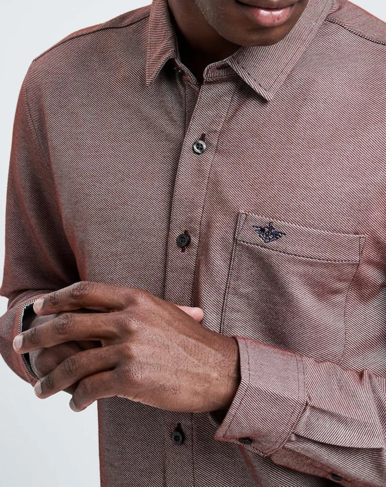 Discount Dockers Chemise Slim Flex rayures rouge/blanc