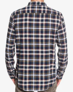 Best Quiksilver Chemise Snap Down à carreaux bleu marine/beige/écru