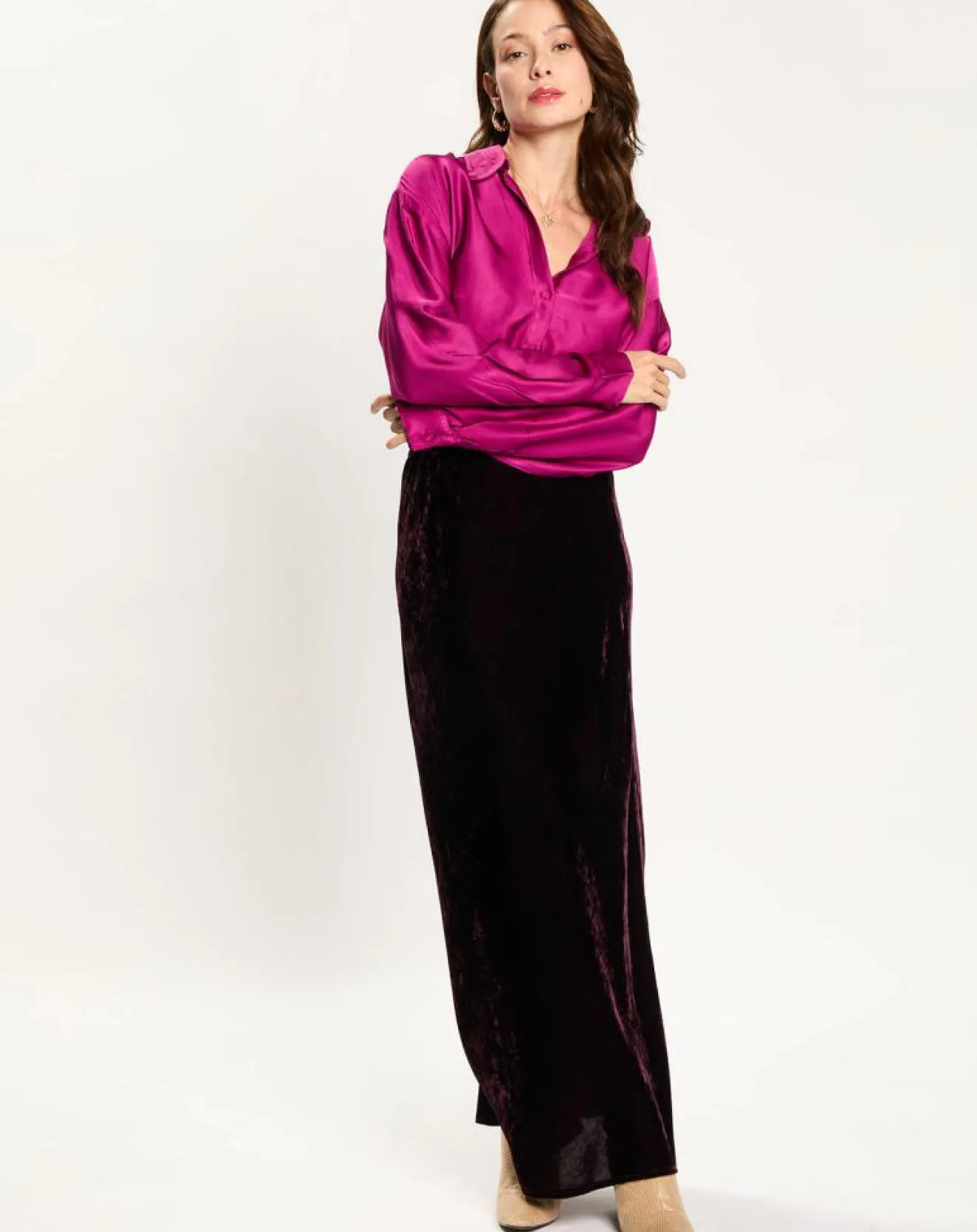 New Lauren Vidal Chemise Store fushia