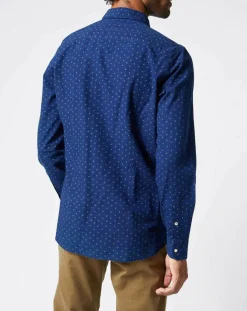 Homme Pepe Jeans Chemise Tedworth Mid Print bleu moyen