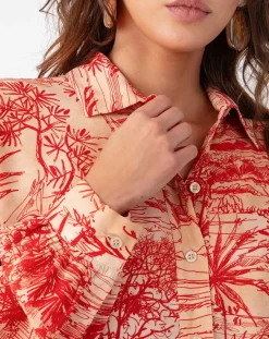 Clearance Bleu Blanc Rouge Chemise Vania rouge