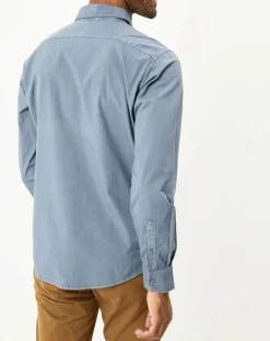 Homme Dockers Chemise WaterLess Alpha Spread Colla bleue