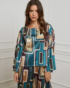 Alice & Charlotte Chemisier Caroline bleu canard