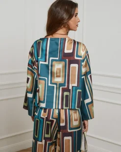 Alice & Charlotte Chemisier Caroline bleu canard