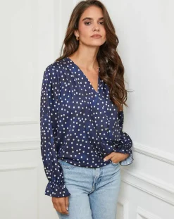 Hot L'Armoire de Suzette Chemisier Emma marine