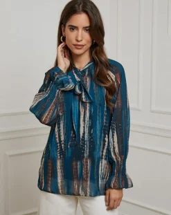 Clearance Alice & Charlotte Chemisier Lola bleu pétrole