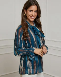 Clearance Alice & Charlotte Chemisier Lola bleu pétrole