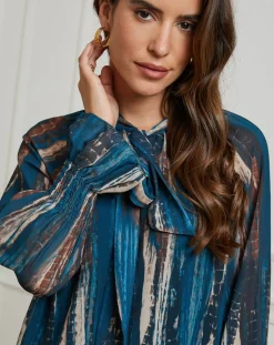 Clearance Alice & Charlotte Chemisier Lola bleu pétrole