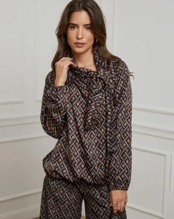 Femme Alice & Charlotte Chemisier Tycia noir