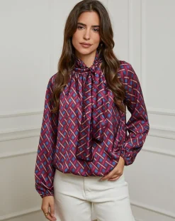 Femme Alice & Charlotte Chemisier Tycia prune