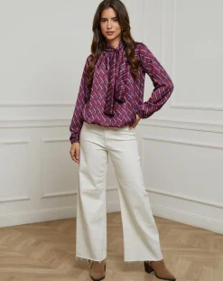 Femme Alice & Charlotte Chemisier Tycia prune