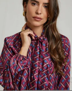 Femme Alice & Charlotte Chemisier Tycia prune