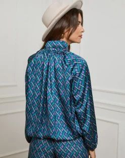 Femme Alice & Charlotte Chemisier Tycia pétrole