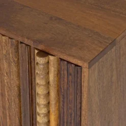 Bois & Chiffons Chevet 1 porte droit Manguier Ramon Naturel - 45x40x50 cm